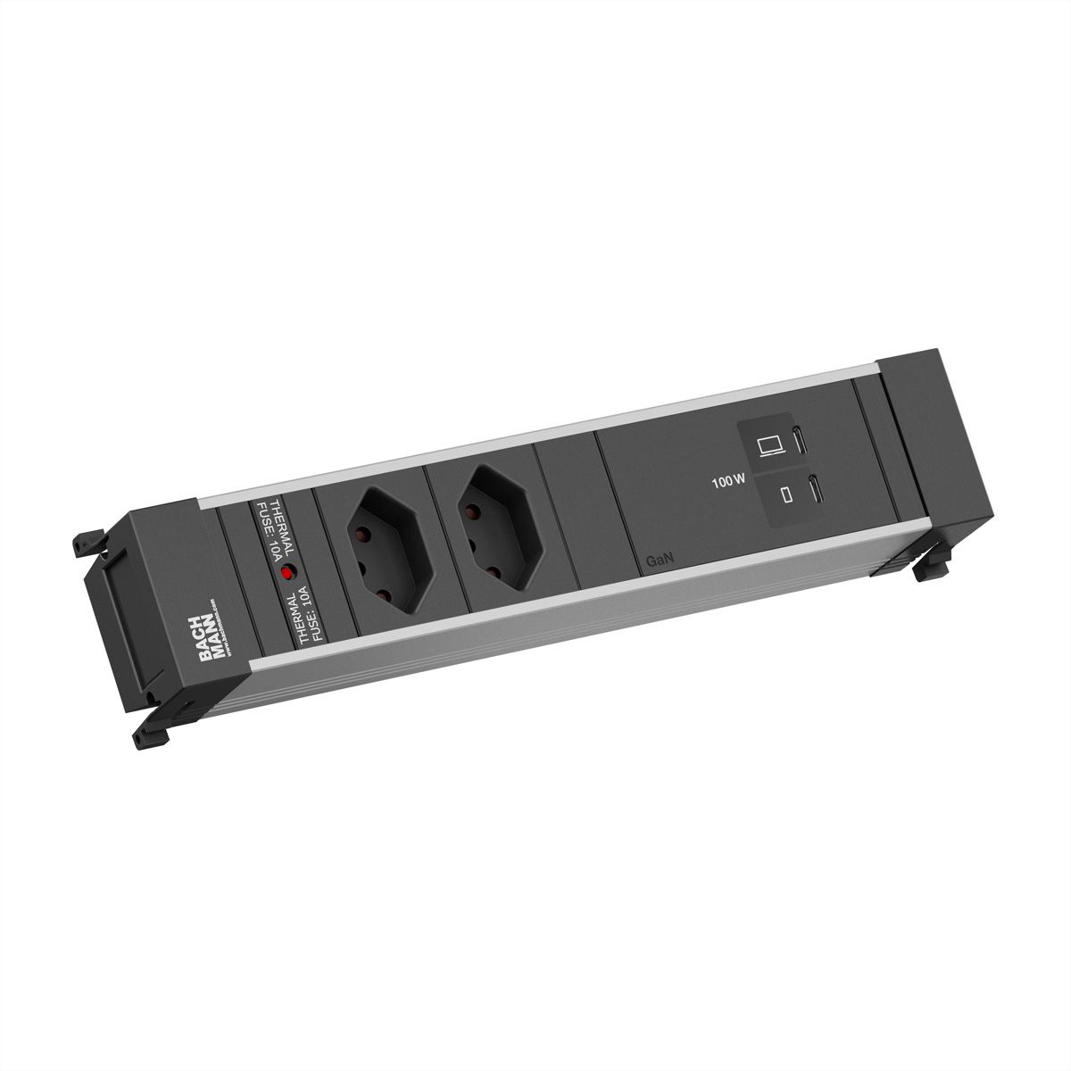 BACHMANN POWER FRAME M 2xCH 0°, 1xUSB C/C 100W L=0,2m