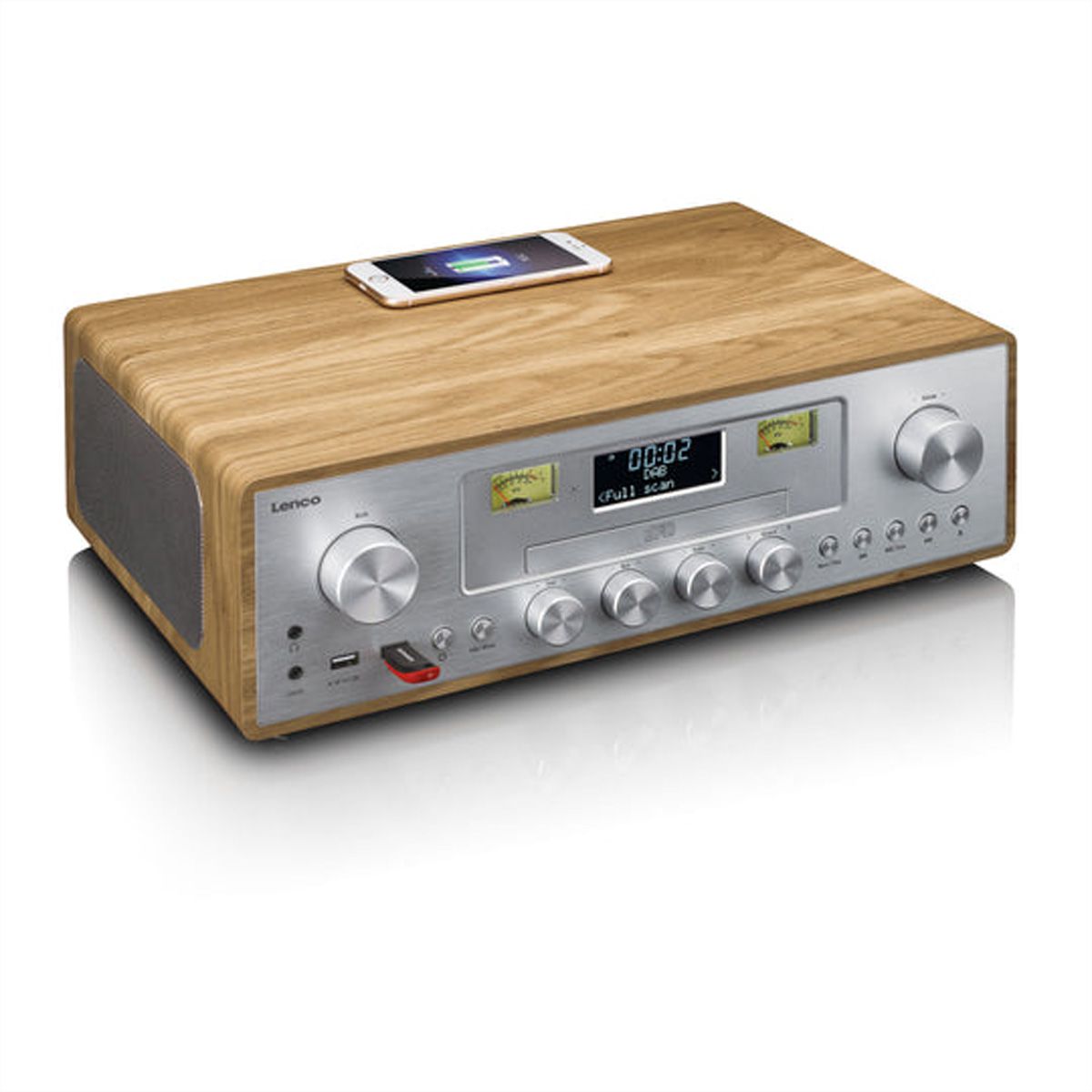 Lenco DAB+ Radio DAR-281WDSI argent, FM, Lecteur de CD