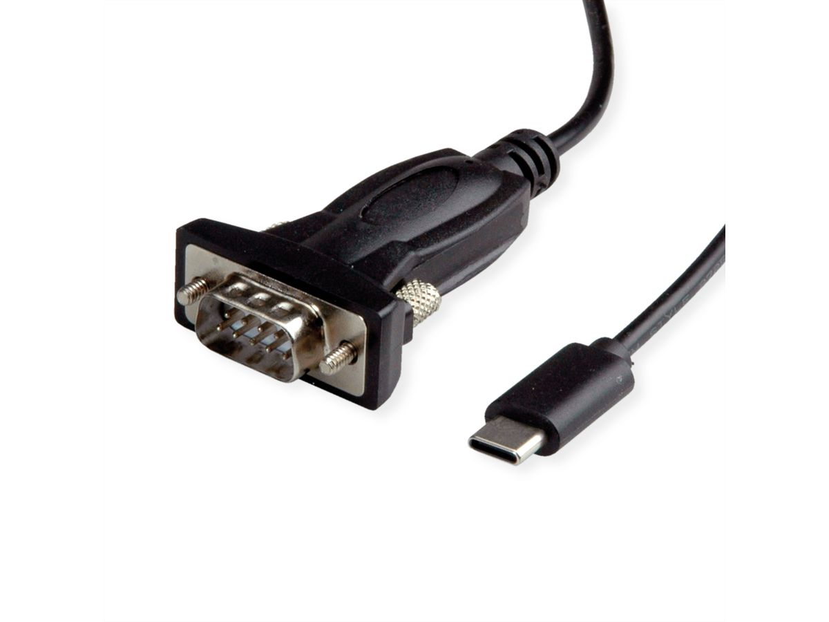 VALUE USB - Seriell Konverter-Kabel, Typ C - RS232, schwarz, 1,8 m