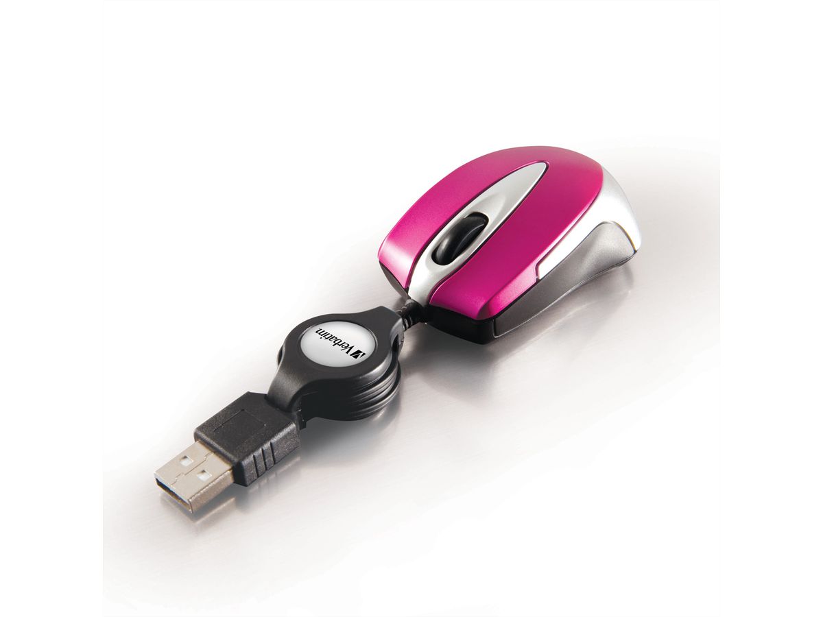 Verbatim Go Mini Travel Mouse Pink