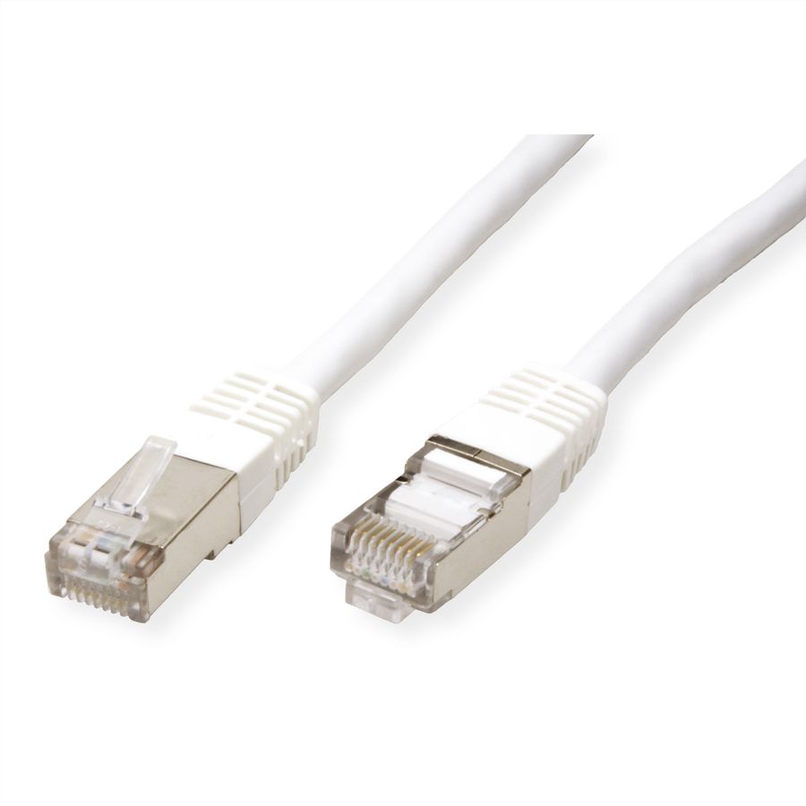 Cordon VALUE Cat.6 (Classe E) S/FTP (PiMF), blanc, 5 m