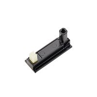 BACHMANN DESK2 Klebesockel RAL9005, Schwarz 2 Stück