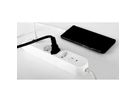 Steffen Bloc multiprises de bureau Alu Desk, 2x T13, 1x USB-A, 1x USB-C, 1.5m, blanc