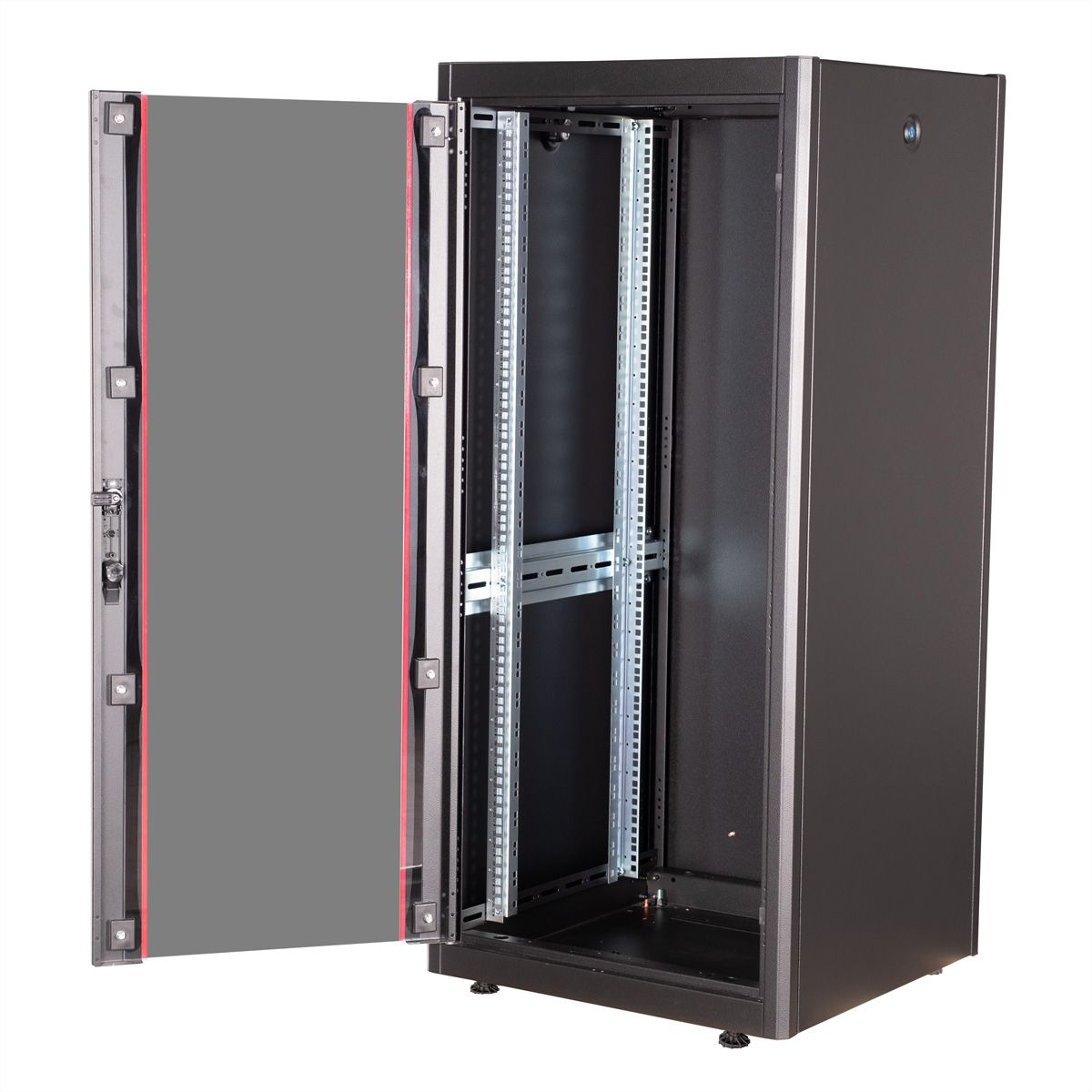 ROLINE 19-Zoll Netzwerkschrank Basic 26 HE, 600x800 BxT Glastür schwarz