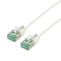 ROLINE RM Cordon DataCenter U/FTP Cat.6A (Classe EA), slim, blanc, 0,15 m
