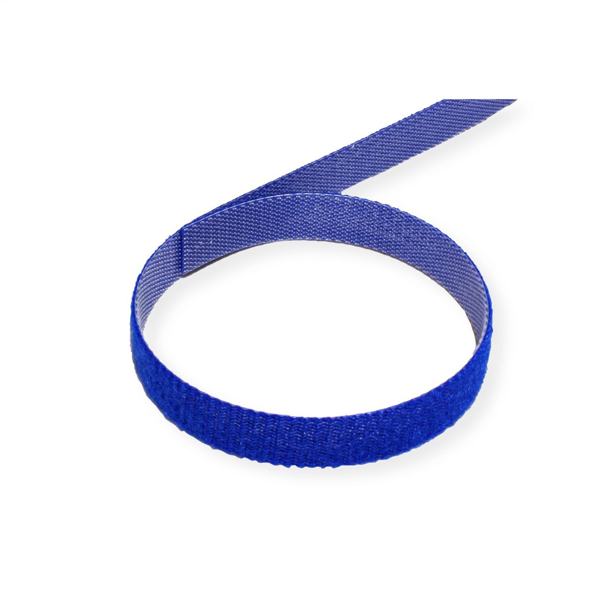 VALUE Bande auto-agrippante sur rouleau, 10mm, bleu, 25 m