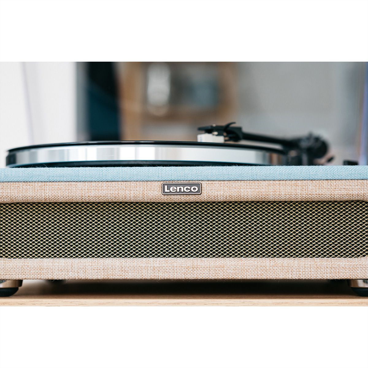 Platine vinyle Lenco LS-440, Bleu/beige