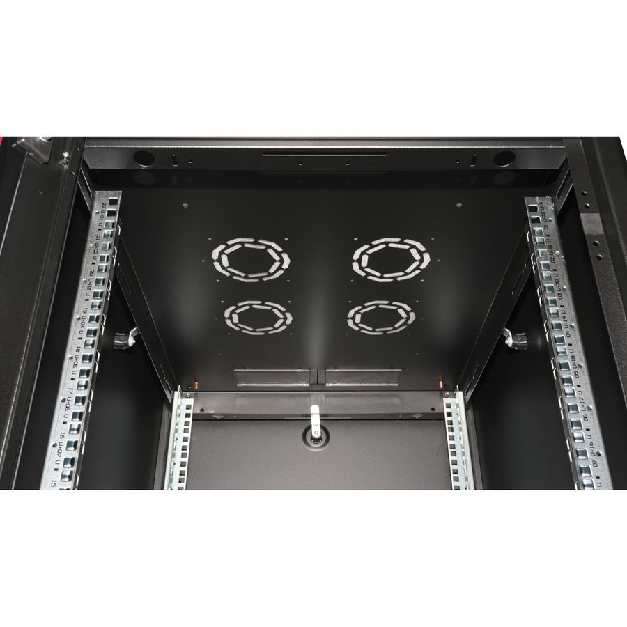 ROLINE 19-Zoll Netzwerkschrank Basic 22 HE, 600x800 BxT Glastür schwarz
