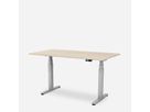 WRK21 Bureau Work 160 x 80 cm, Hauteur réglable, Mandal érable / Gris