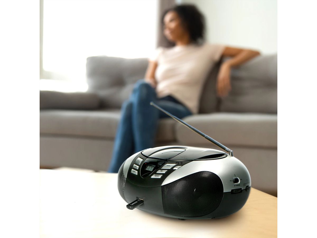 Lenco Boombox SCD-37 USB Silver