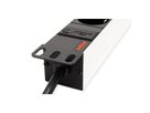 ROLINE 19-Zoll-Steckdosenleiste 8fach + C14-Stecker, silberfarben, 2 m