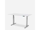 WRK21 Schreibtisch Work 140 x 80 cm, Höhenverstellbar, Weiss Uni / Grau
