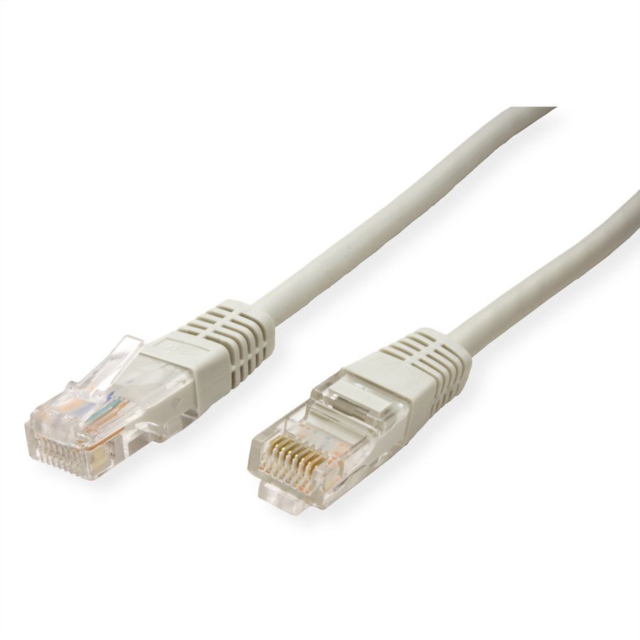 Cordon ROLINE Cat.5e (Classe D) UTP confectionné, PoE, gris, 2 m
