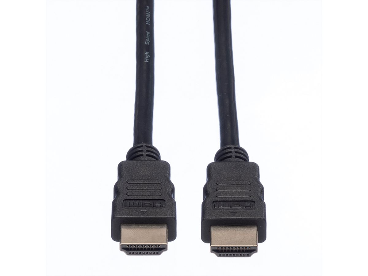 ROLINE Câble HDMI High Speed avec Ethernet, noir, 1 m