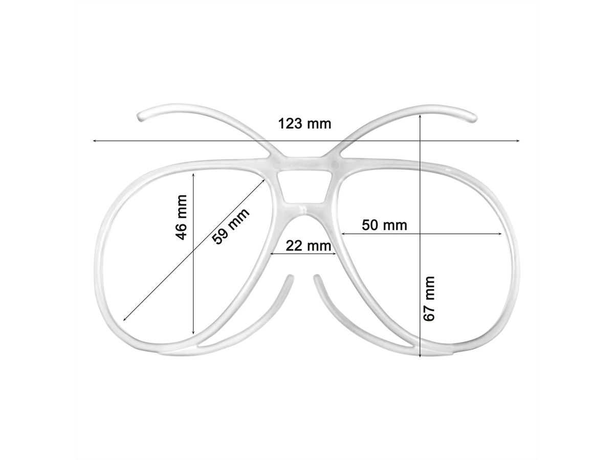 Salice Occhiali Geko Bausatz Optik, For Goggles Size L