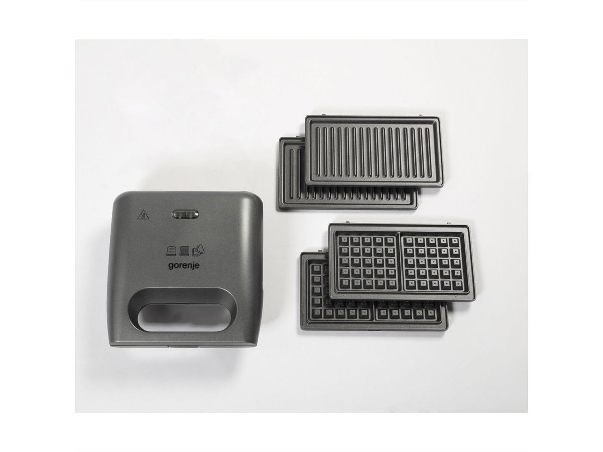 Gorenje Appareil à sandwich SM703GCG, 700 W, argent