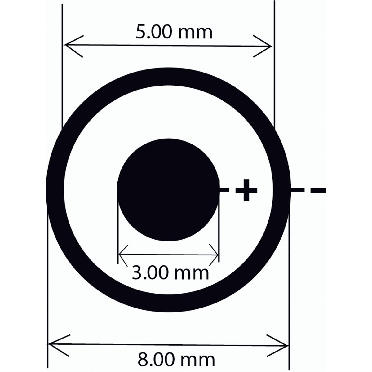 EXSYS EX-K1110 DC-Jack Kabel für Terminal Block, schwarz