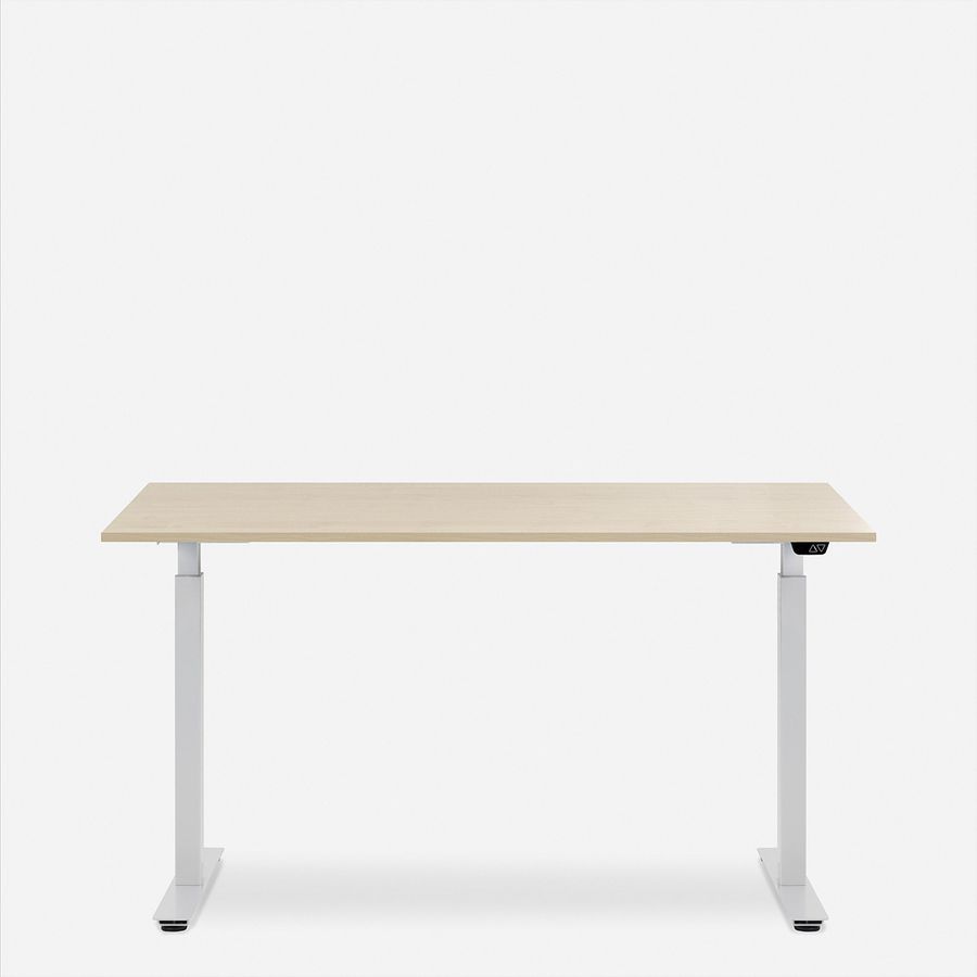 WRK21 Schreibtisch Smart 180 x 80 cm, Höhenverstellbar, Mandal Ahorn / Weiss