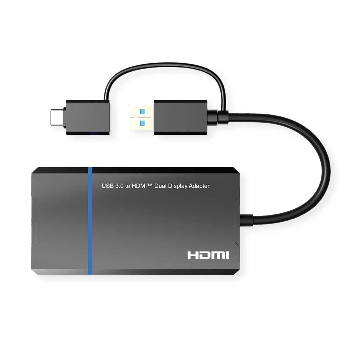 VALUE Adaptateur Display USB A+C vers 2x HDMI
