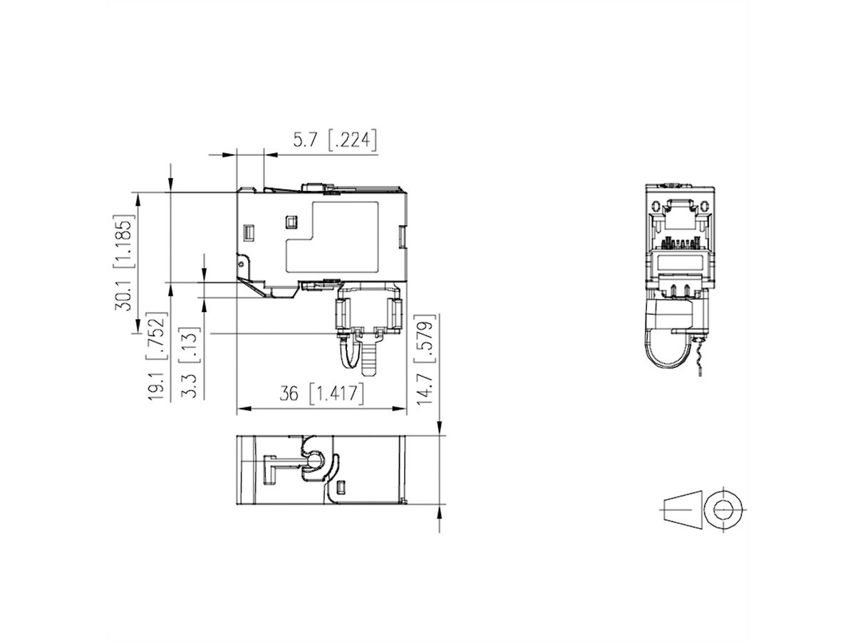 METZ CONNECT C6Amodul 270° connecteur femelle
