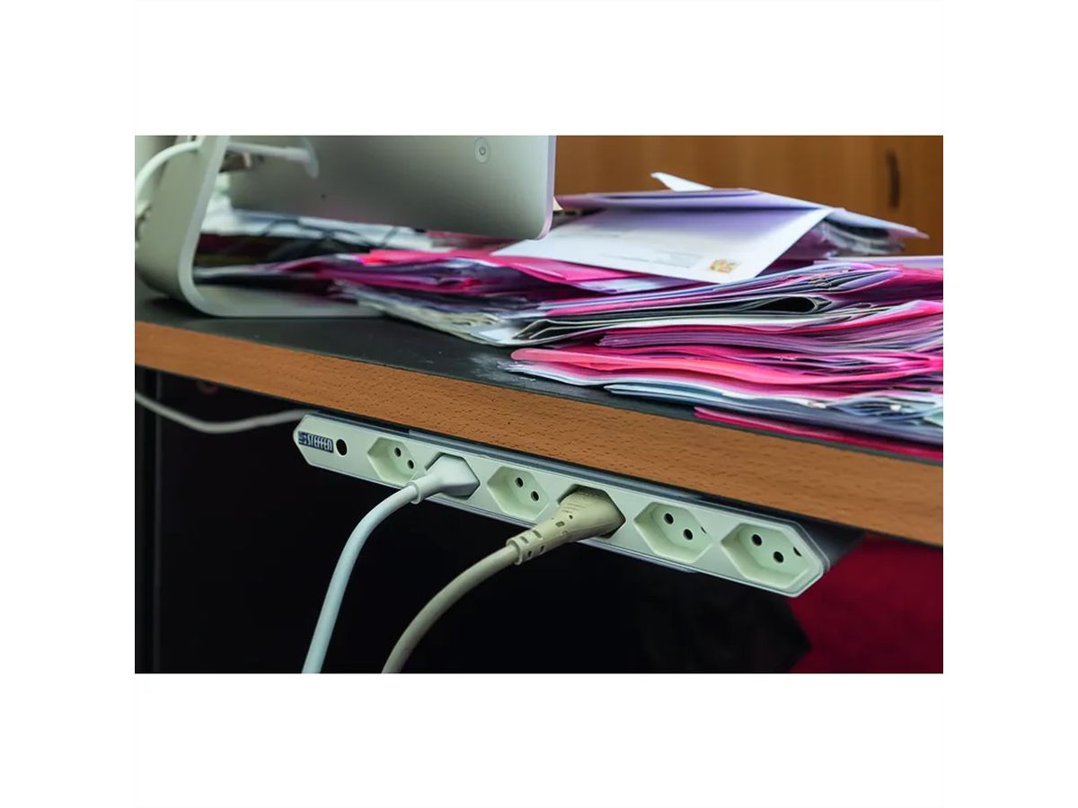 Steffen Steckdosenleiste IQ 3fach, 3xT13, 1.5m, schwarz