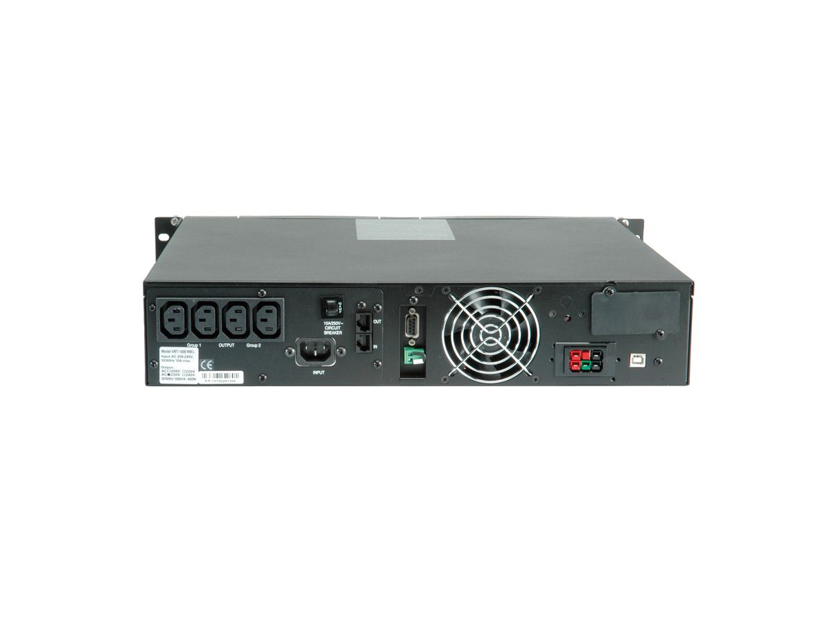 ROLINE ProSecure III 1500 RM2HE - Online USV, 19-Zoll Rackversion, schwarz