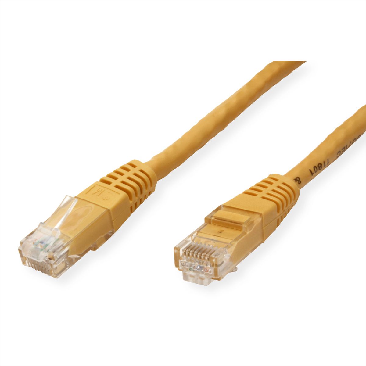 Cordon VALUE Cat.6 (Classe E) UTP confectionné, jaune, 0,5 m