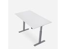 WRK21 Bureau Smart 180 x 80 cm, Hauteur réglable, Blanc uni / Gris
