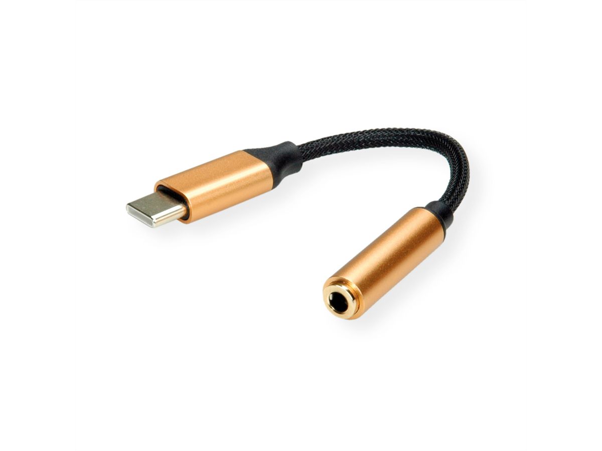 ROLINE GOLD Adaptateur Type C - 3,5mm Audio, M/F, 0,13 m