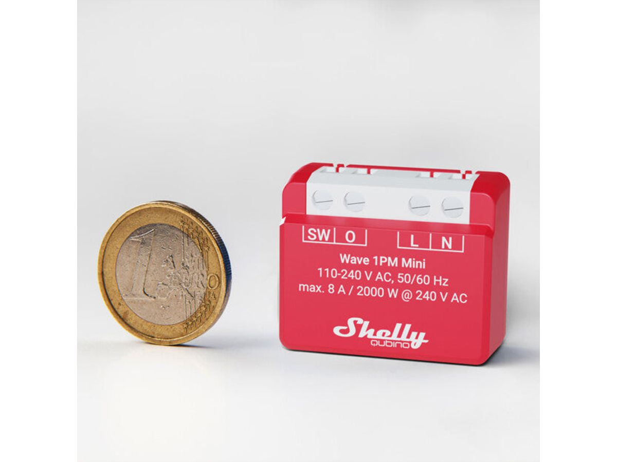 Shelly  Actionneur de commutation Qubino Wave 1PM Mini