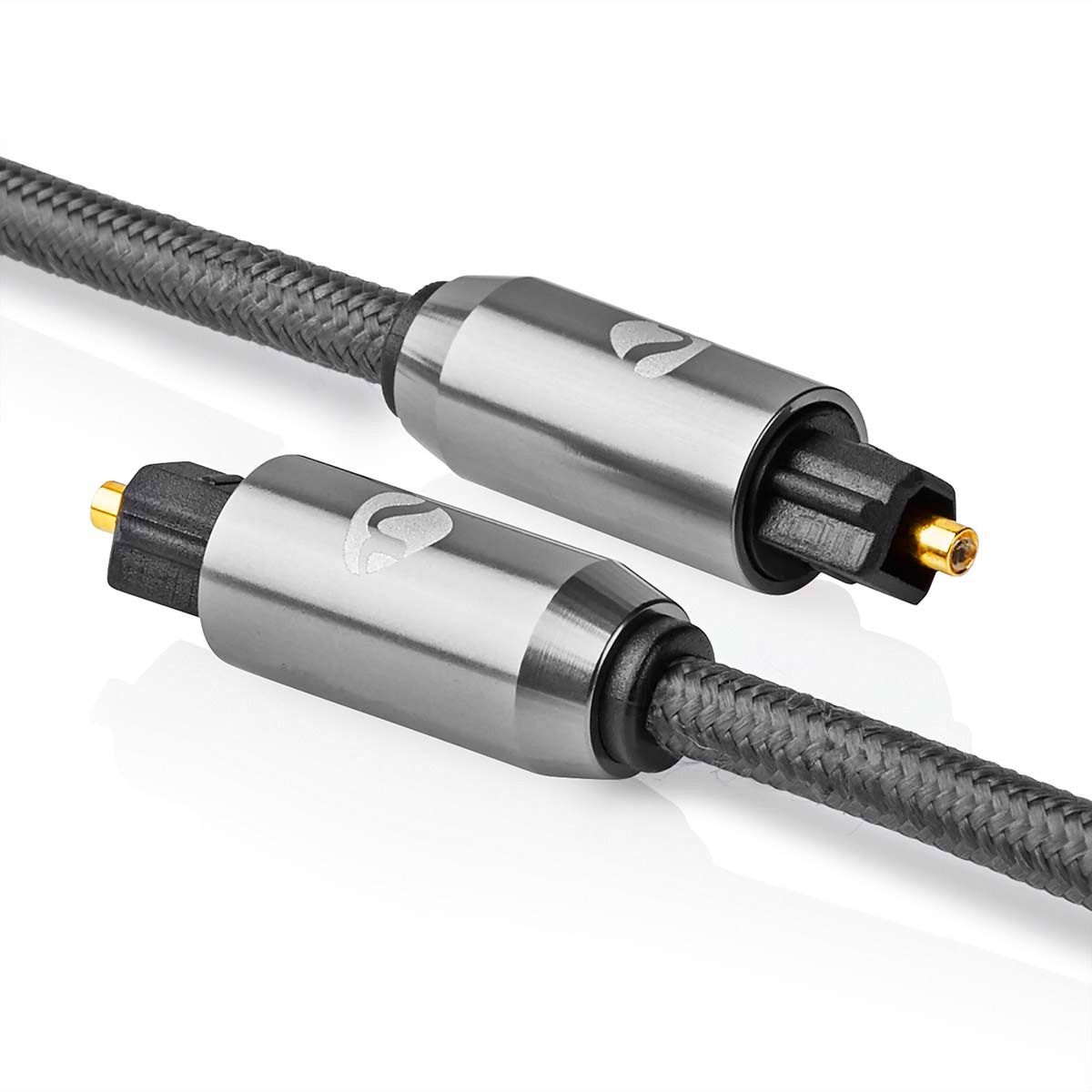 Nedis Optisches Audiokabel Toslink, ST/ST, grau, 5 m
