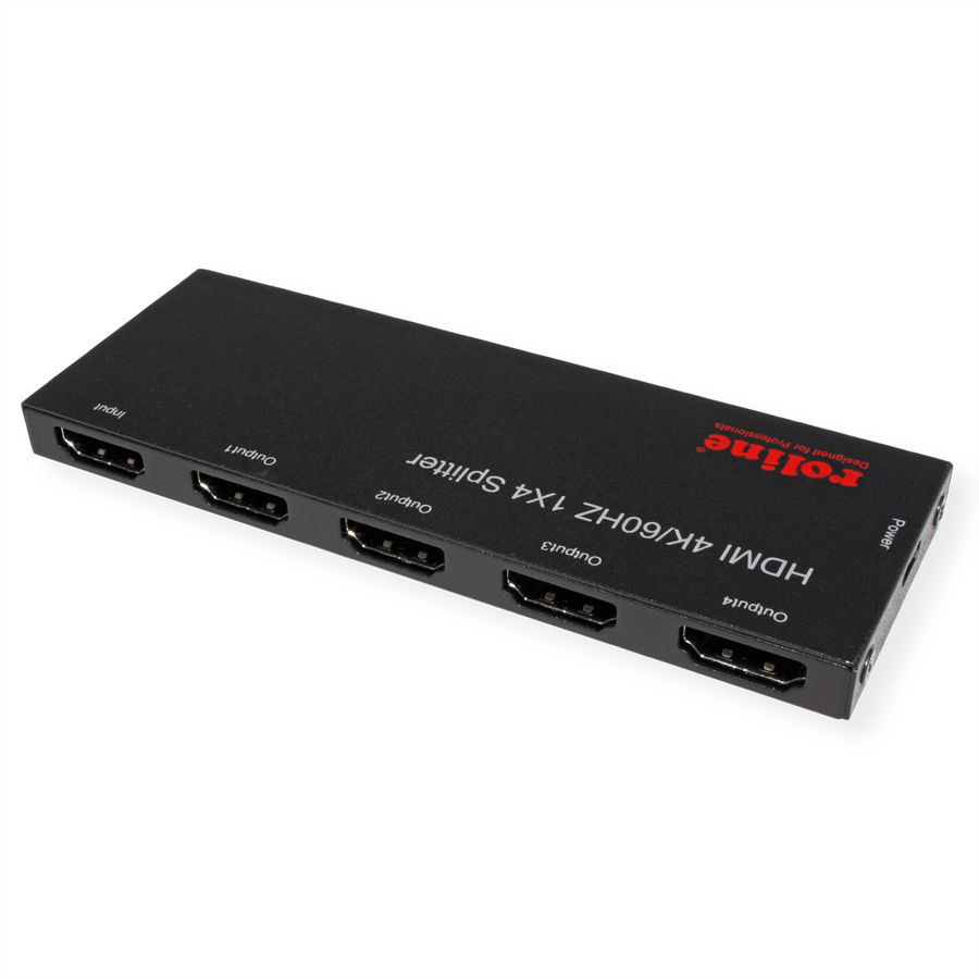 ROLINE HDMI Video-Splitter, Ultra Slim, 4fach