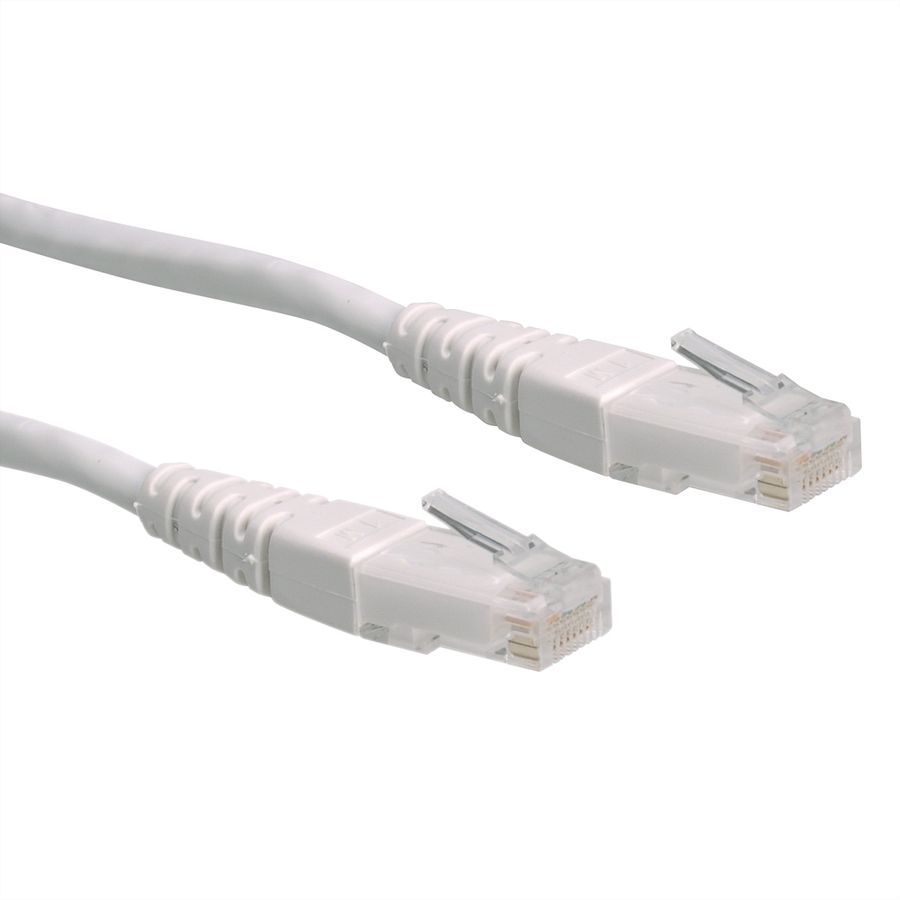 Cordon ROLINE Cat.6 (Classe E) UTP, blanc, 0,3 m