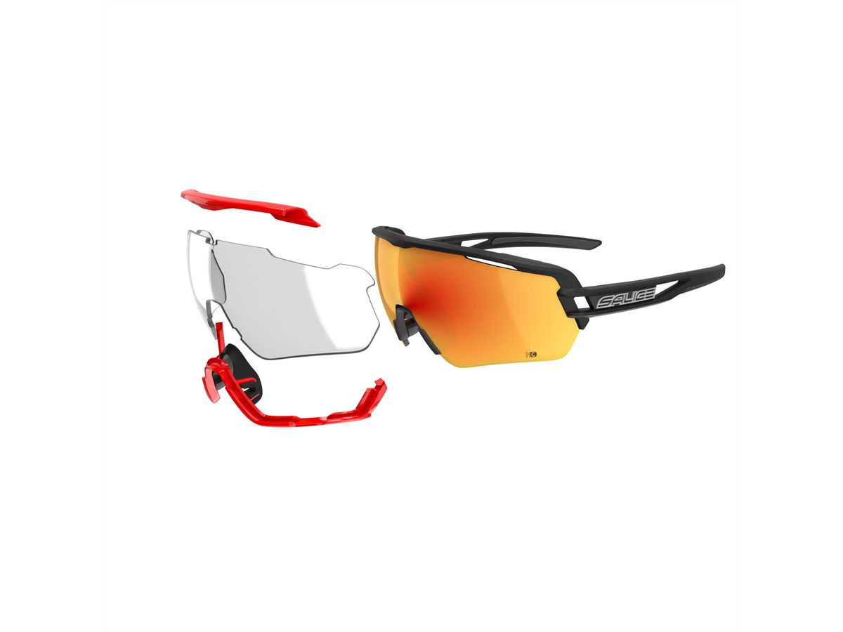 Salice Occhiali Sportbrille 020RWX, Black/Red / RW Red