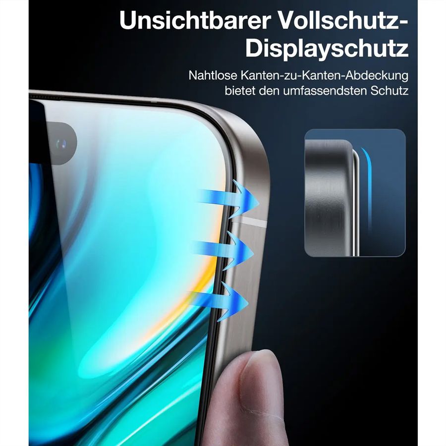 Torras Install Master protection d'écran, Privacy, iPhone 16 Pro Max, transparent