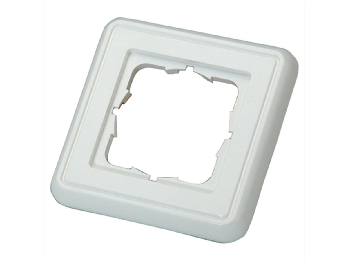 TELEGÄRTNER Abdeckrahmen 80 x 80 mm, 1-fach, alpinweiss