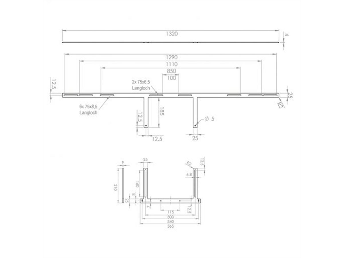 Hagor Room-Kit Adaptateur double 55, 65 et 75"