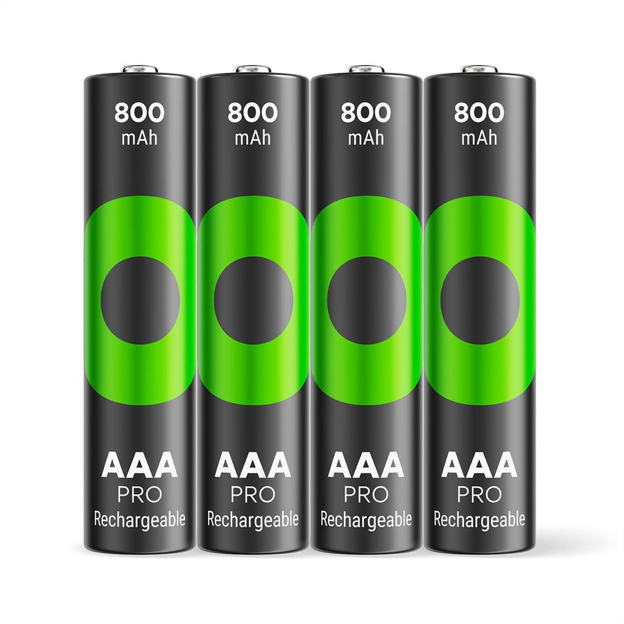 GP Batteries Recyko+ Pro, Akku 4xAAA, 800 mAh, 1,2 V