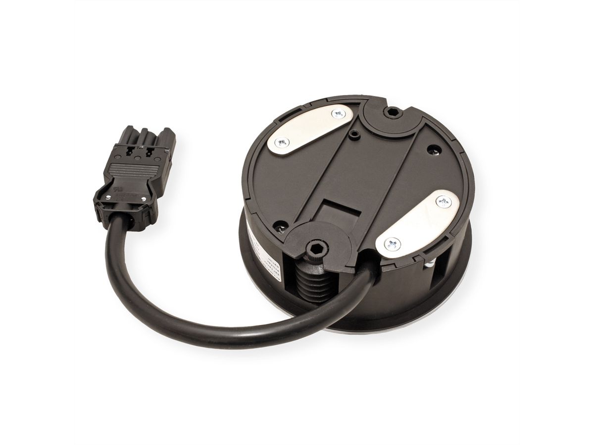 BACHMANN TWIST 1xUTE 1xUSB Charger Chrom matt 0,2m GST18, chrom, 0,2 m