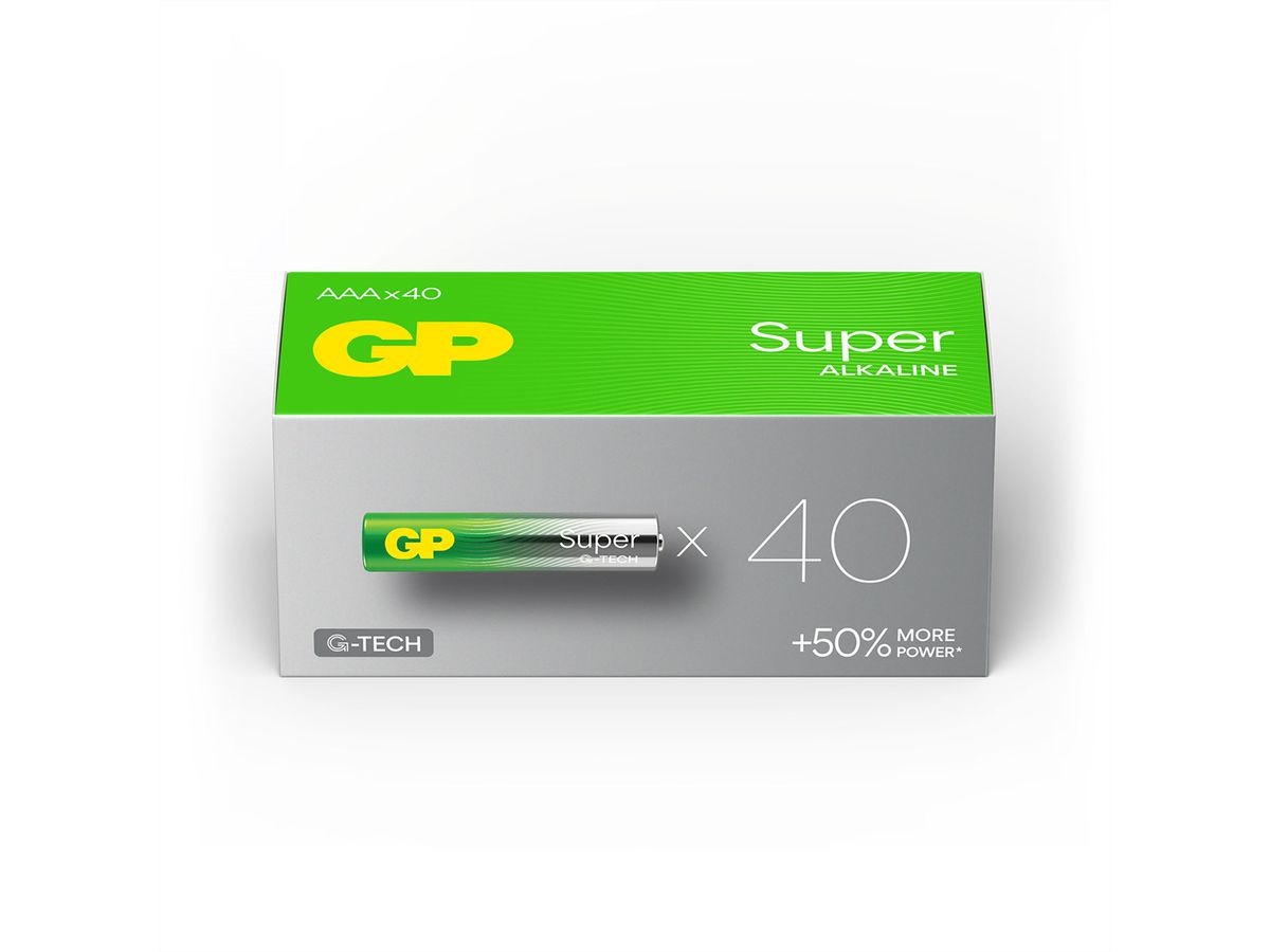 GP Batteries Super Alkaline AAA 40x