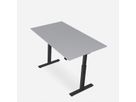 WRK21 Schreibtisch Smart 100 x 60 cm, Höhenverstellbar, Grau Uni / Schwarz