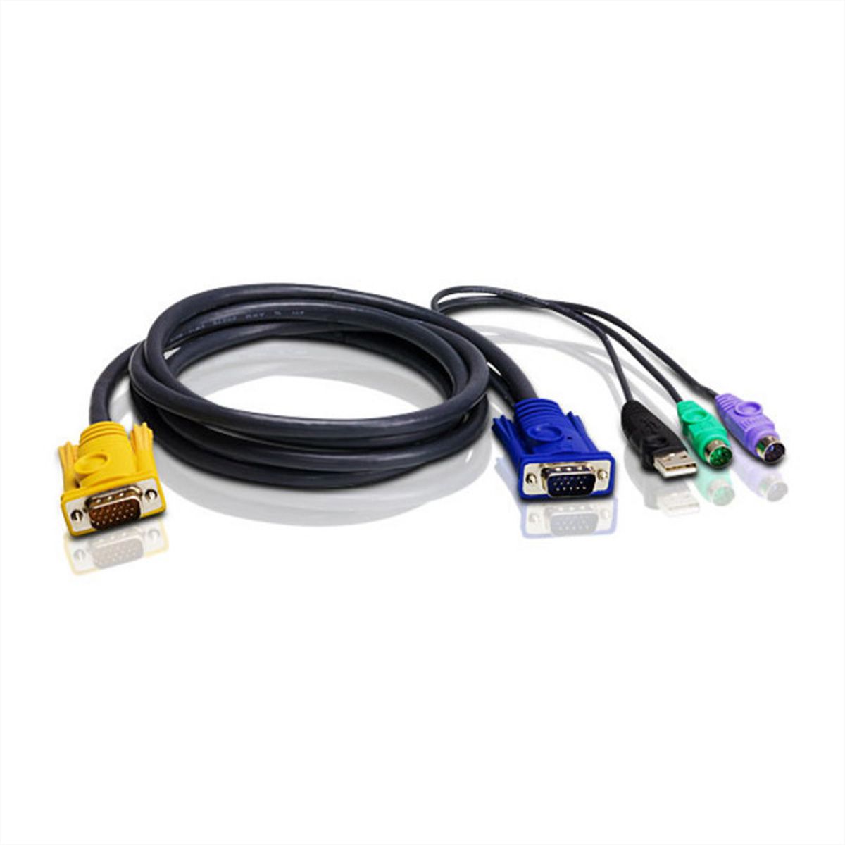 ATEN 2L-5303UP Câble KVM USB PS/2 , noir, 3 m