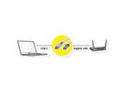 VALUE USB 3.2 Gen 2 Typ C zu Gigabit Ethernet Konverterkabel, schwarz, 3 m