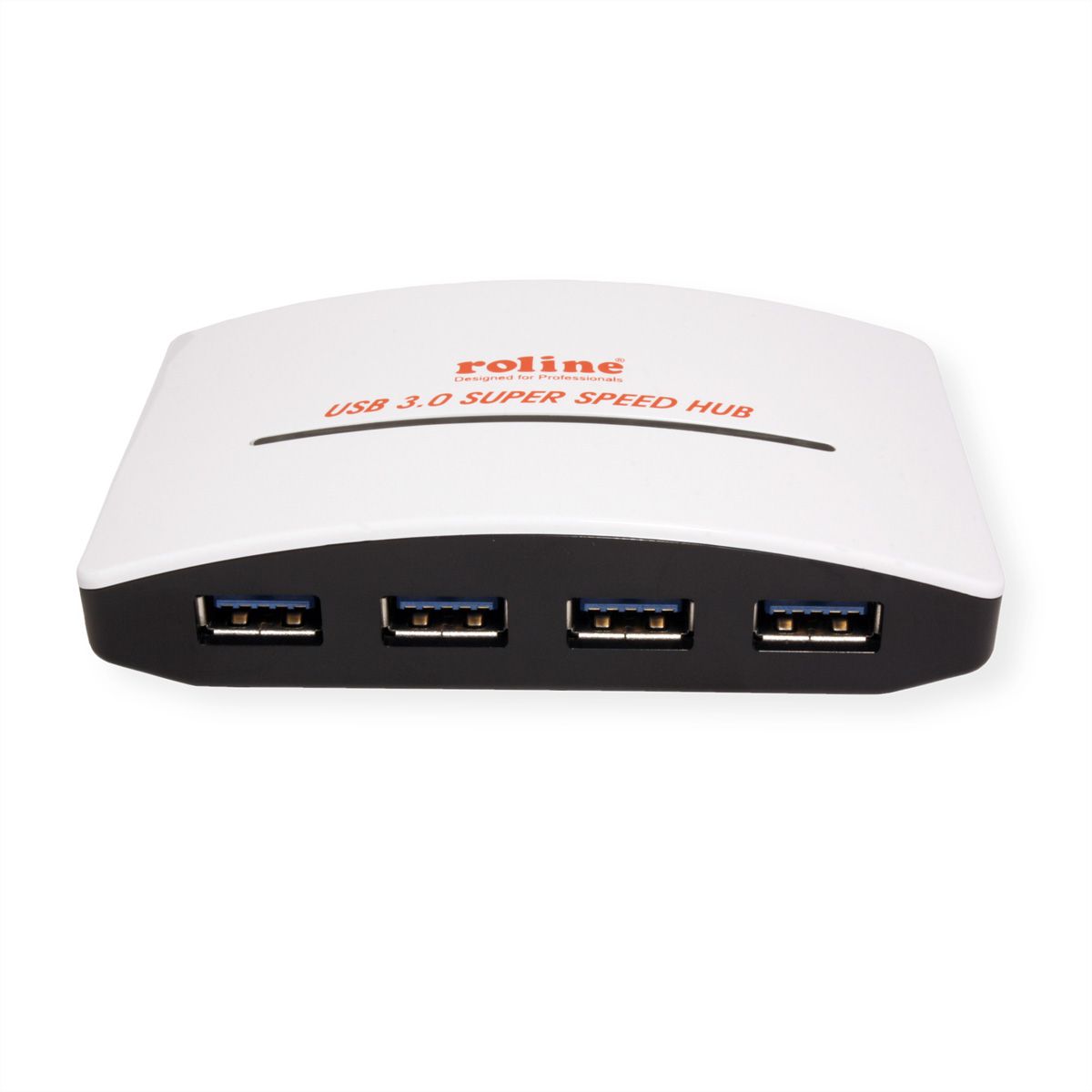 ROLINE Hub USB 3.2 Gen 1 "Black and White", 4 ports, avec alimentation