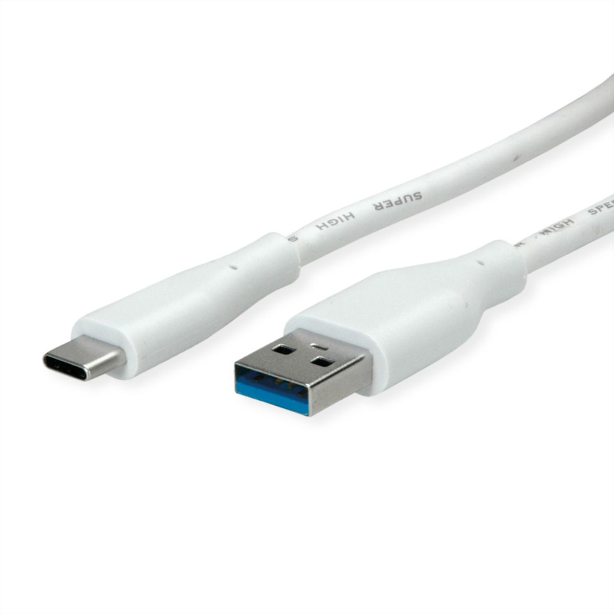 VALUE Câble USB 3.2 Gen 1, A-C, M/M, blanc, 2 m