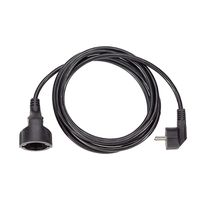 BACHMANN AC230V Câble prolongateur, prises type 2P+T allemand, noir, 5 m