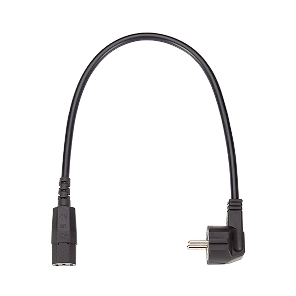 BACHMANN Câble d'alimentation droit, noir, 1,0 m, noir, 0,5 m