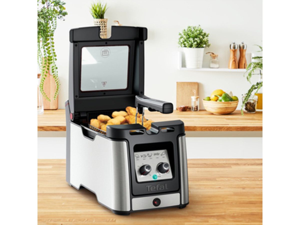 Friteuse Tefal Clear Duo FR600DCH, 3,5 l, acier inoxydable, minuterie