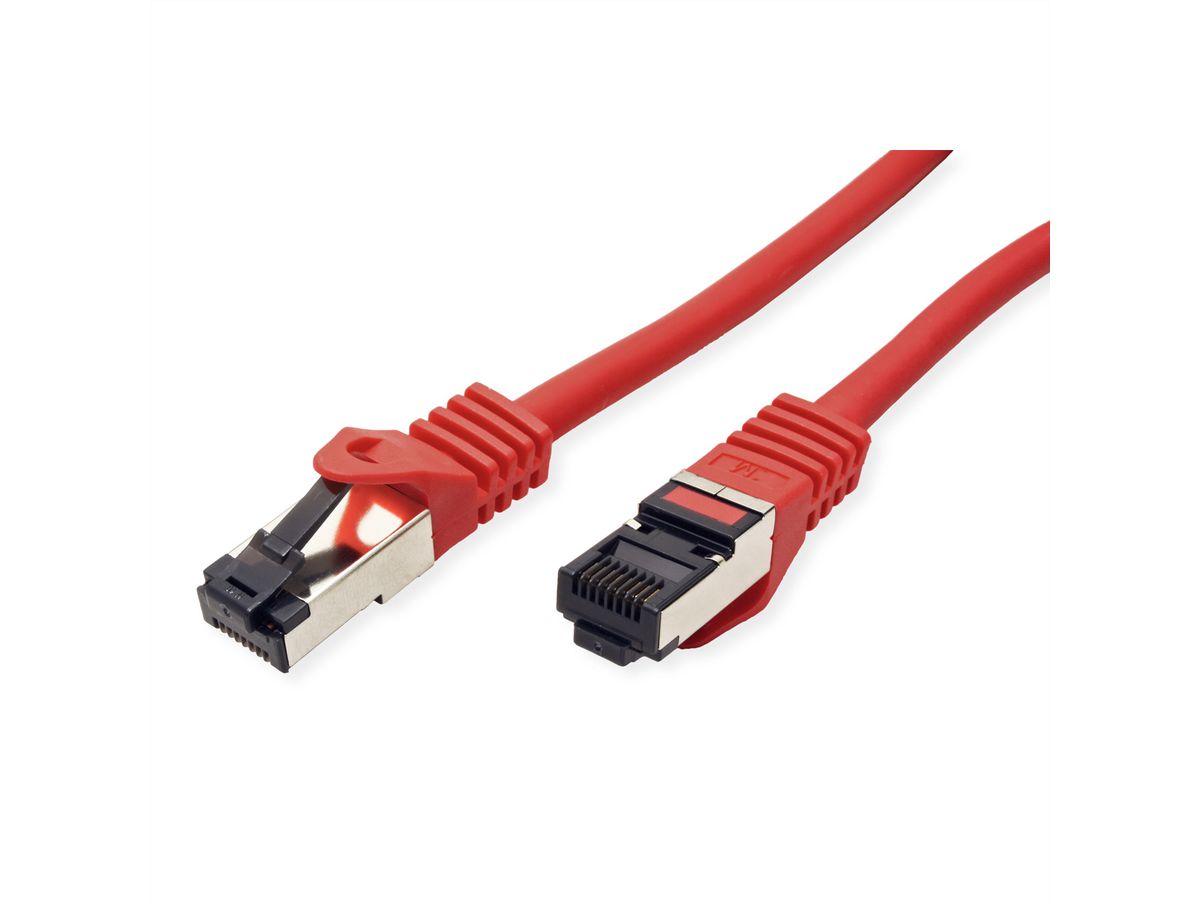 VALUE S/FTP-(PiMF-) Patchkabel Cat.8 (Class I), LSOH, PoE, Litzendraht, rot, 2 m