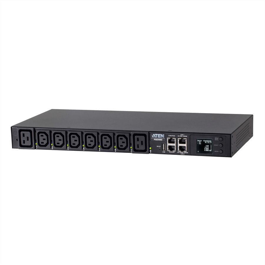ATEN PG8308G PDU éco 30A/32A 8 prises 1U avec compteur et interrupteur
